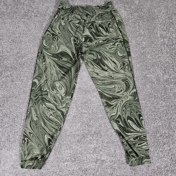 Athleta Pants Womens 6 Green Brooklyn Joggers Marbled Print Stretch Outdoors - Picture 2 of 10